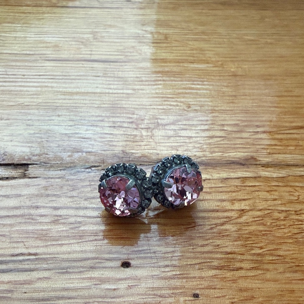 Sabika Elegant Pink Stud Earrings